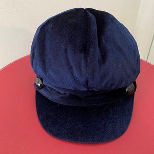 Women's Newsboy Hat, Velvet, Blue, August Hats